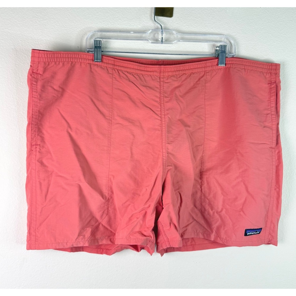 Patagonia Shorts Womens XL Baggies Coral Pink Nylon 5 Inch Inseam Outdoor